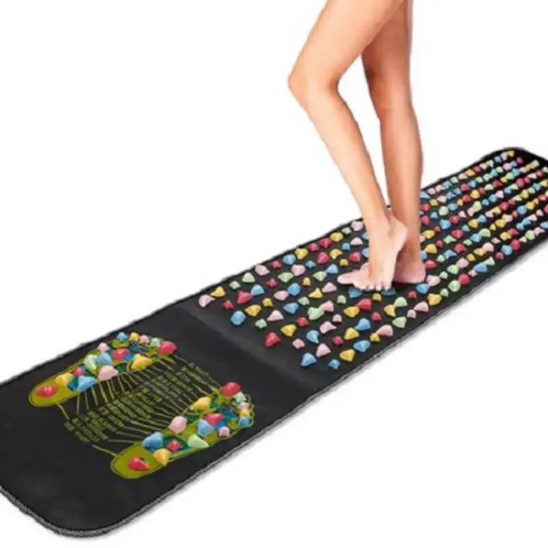 Massage Pad Foot Massage Mat Healthy Acupuncture Foot Mat Reflexology Walk Stone Leg Pad Pain Relief Healthcare Acupressure Massageador