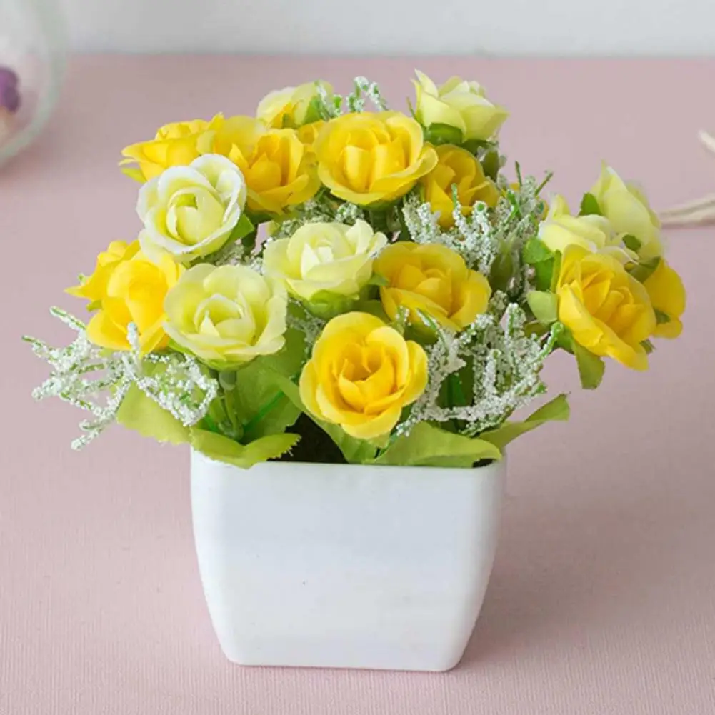 12-18cm Small Tree Fresh-keeping Artificial Bonsai No Watering Maintenance Free Fake Potted Plant Home Decor Table Decorations