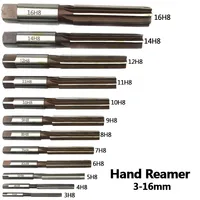 3-16mm HSS Hand Reamer Set Precision H8 9SiCr Straight-shank Chucking Engineering Milling Cutter Tool 1