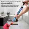 High Pressure Toilet Unblock One Shot Toilet Pipe Plunger Quickly Unblock Household Toilet Sewer Dredging Plunger 1/2Pcs 5