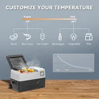 Podofo 30L автомобильный холодильник портативный мини-холодильник с морозильной камерой 12/24 В компрессорный охладитель 110-240 В ящик для льда для кемпинга, путешествий на открытом воздухе — изображение 5