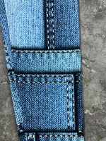 Plus-size Women's Fashion High-waisted Leggings Casual Imitation Denim Plaid Elastic Printed Leggings Casual Foot Pants - Image 4