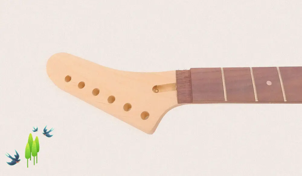 

Yinfente New Maple Guitar Arm 24fret 24.75inch Rosewood Fretboard Dot Inlay Locking Nut