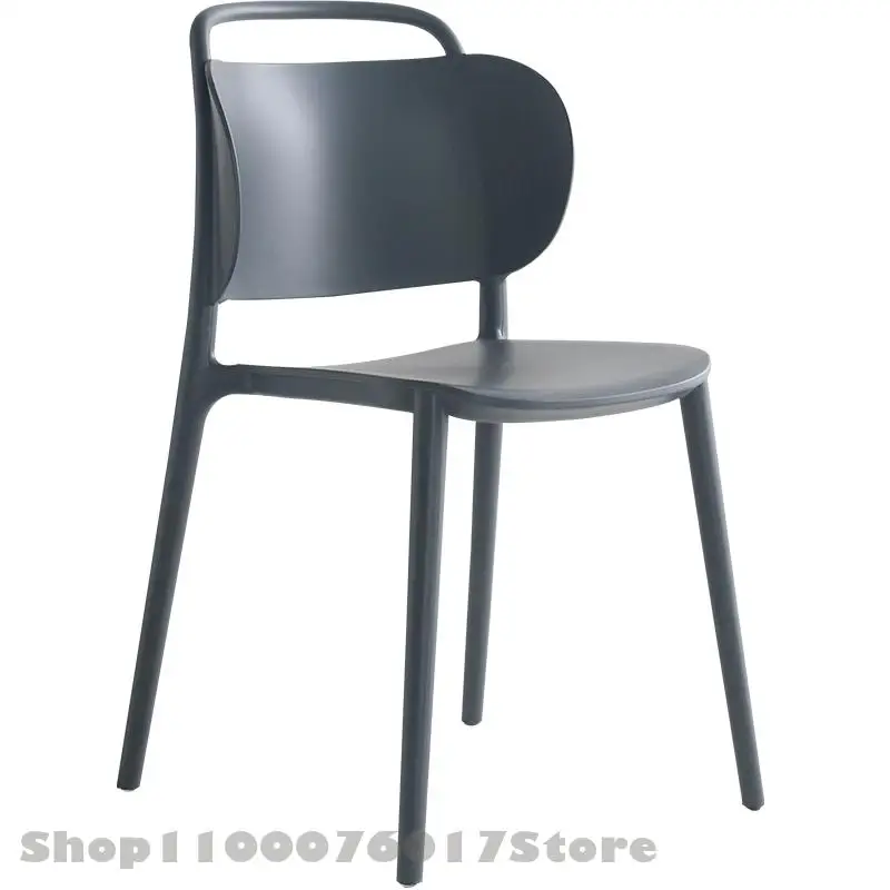 Nordic Plastic Chair Backrest Thickened Modern Restaurant Casual Fashion Single Household Dining Stackable |