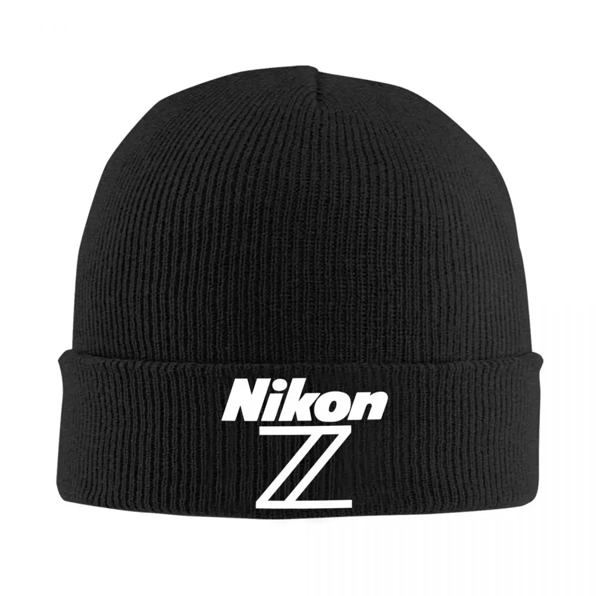 

Nikon Z Logo Merch Winter Warm Cuff Beanie For Unisex Skull Knitted Hat Cap Beanies Skullies