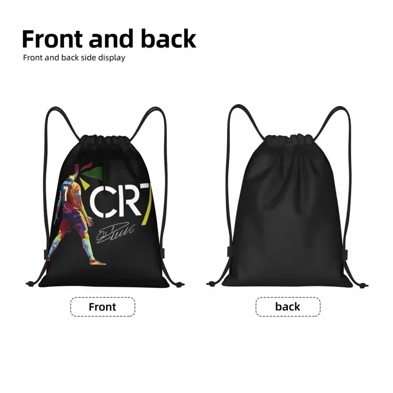 Ronaldo Backpack Drawstring Bags Gym String Sackpack for Exercise