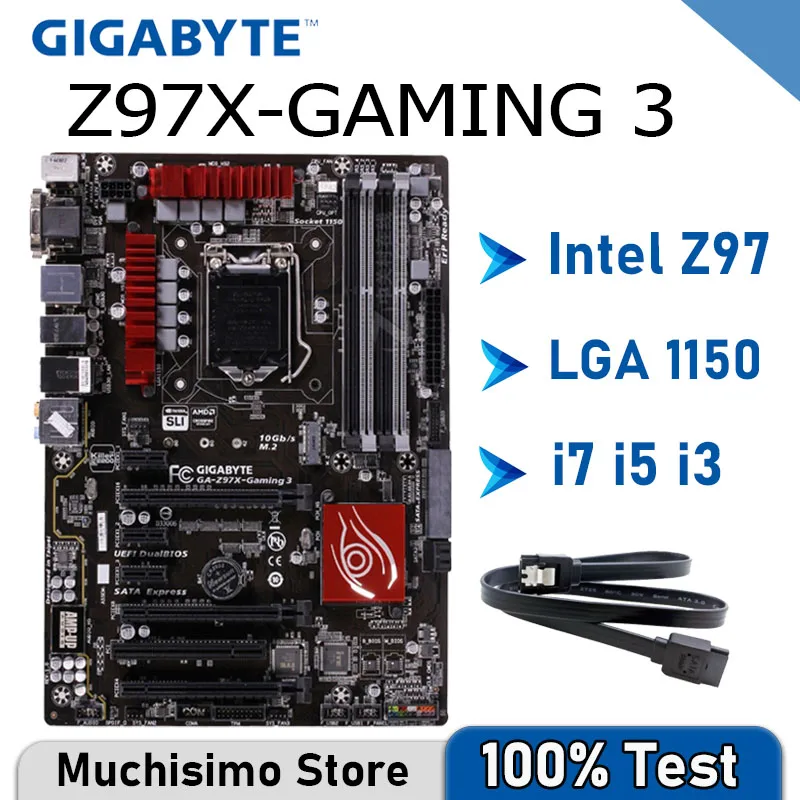 LGA 1150 Used Motherboard Gigabyte Z97X GAMING 3 Intel Z97 Core i7/i5