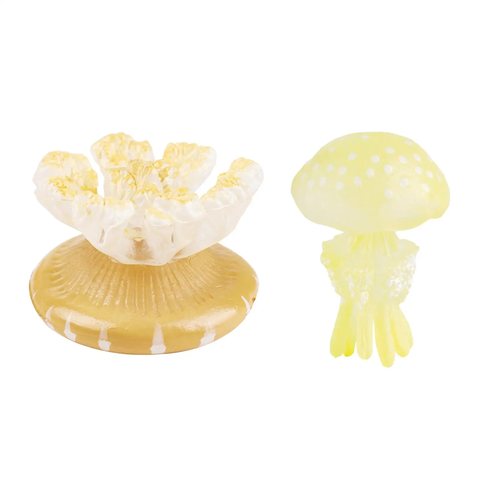 

Jellyfish Figurines Model Desktop Toys Fish Tank Crafts Educational for Gift