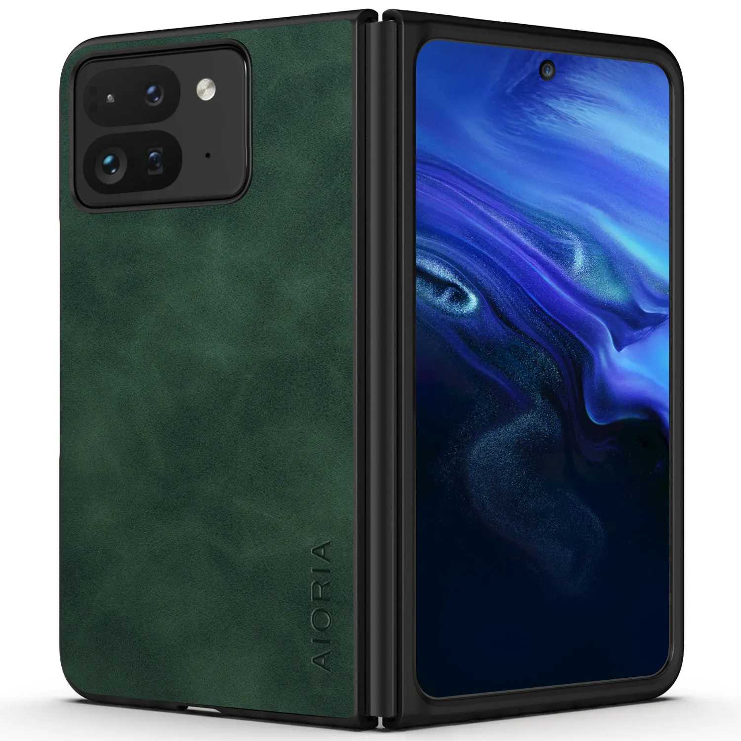 Silky Feel Lightweight Durable PU Leather Phone Case Cover – Black