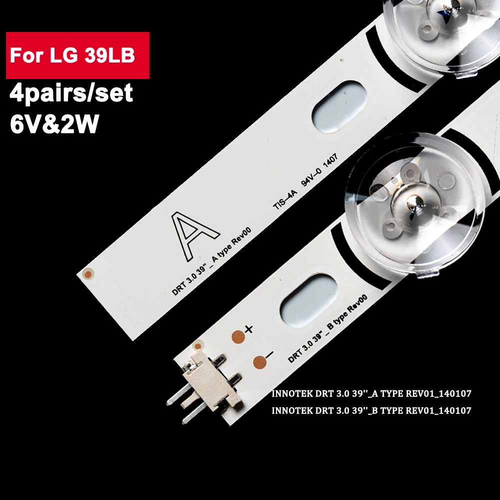 42lb for lg 42gb6310 42lb6500 42lb5500 42lb5800 42lb5700 42lb561v 42lb570v drt3 0 42 a b tv led strip tv backlight to repair 4Pairs/set 39in LED Backlight Strip for LIG 8led Lnnotek Drt 3.0 39