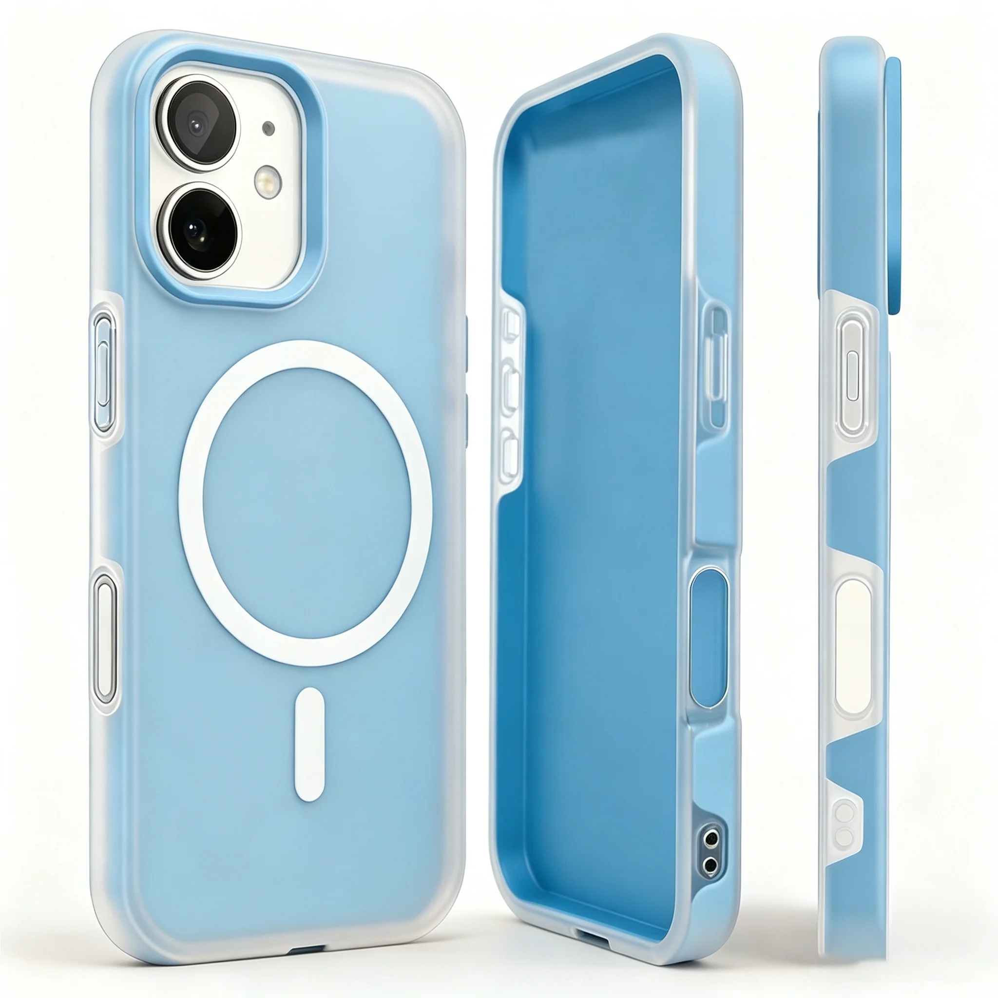 Magnetic Shockproof Silicone Case with Camera Control Cover