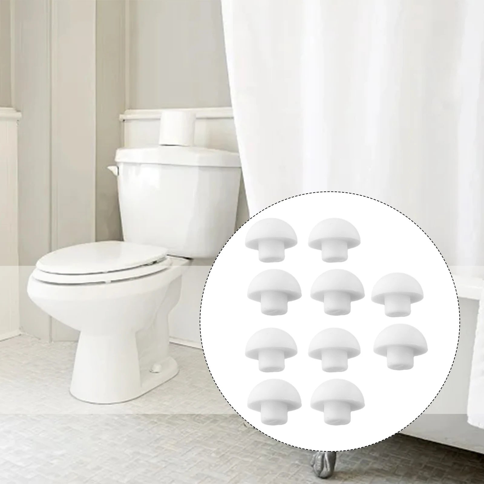 10pcs Toilet Seat Buffer Bumpers Top Cover Cushion Stopper for Bathroom