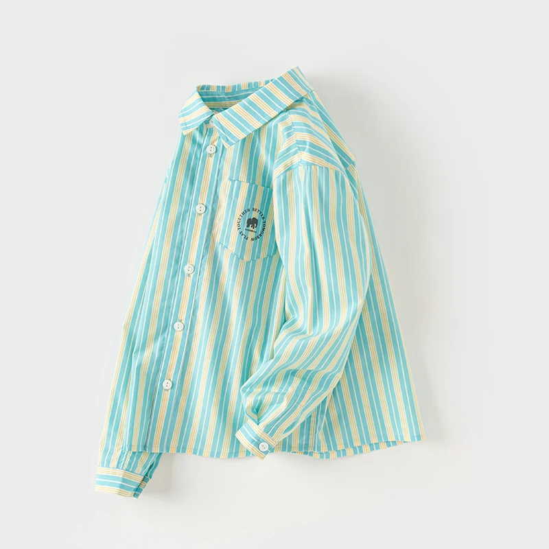 Dave Bella Children's Shirt Clothes New Spring Boys Baby Comfortable Fashion Casual Striped Top Cotton Party DK1248139