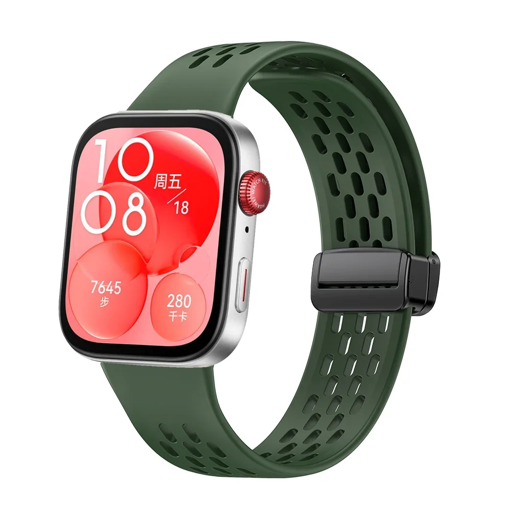 Breathable Magnetic Silicone Sport Strap Replacement Bracelet