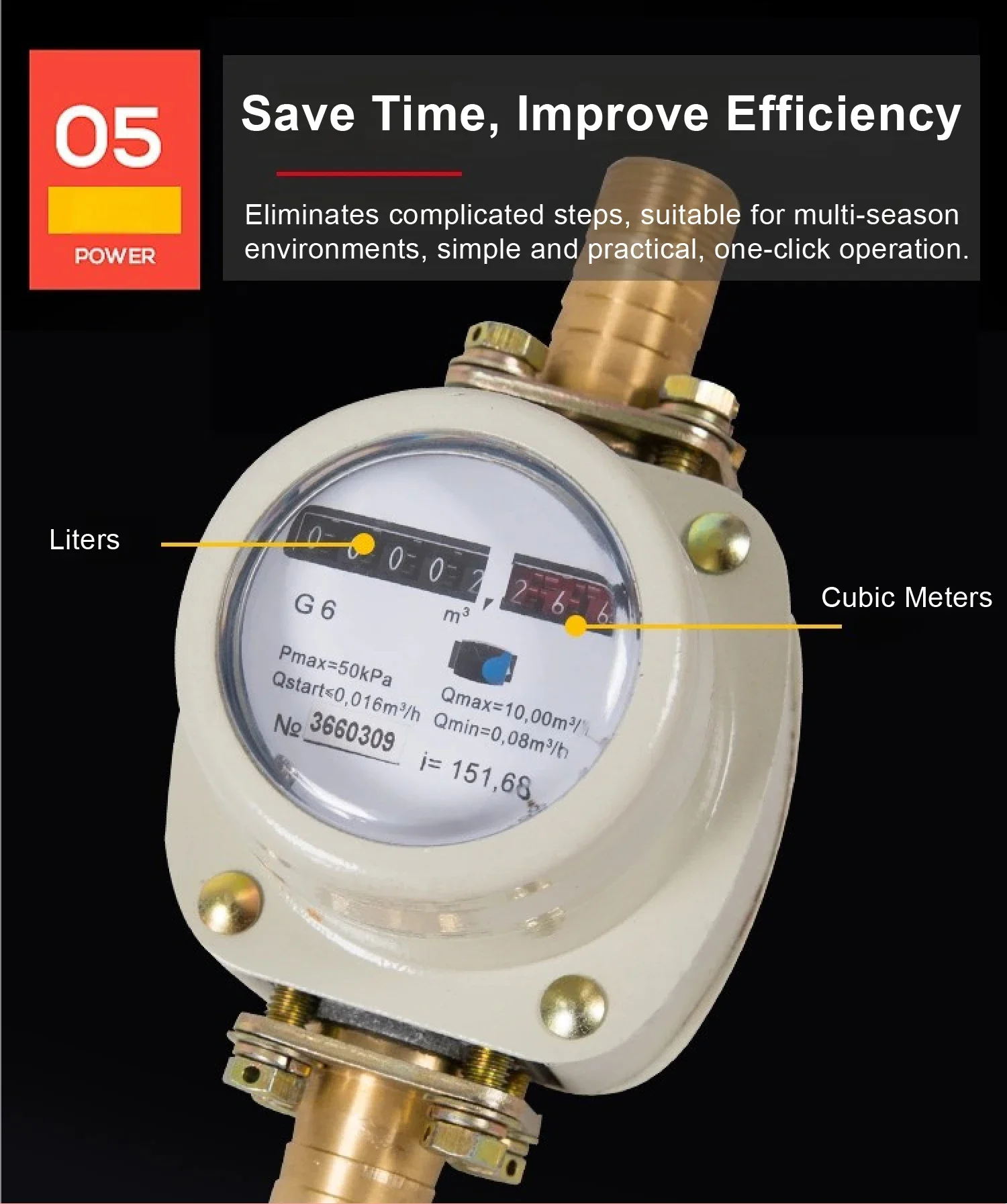 High Precision Roots Gas Flow Meter Mechanical Natural Gas Oxygen Biogas LPG Flo