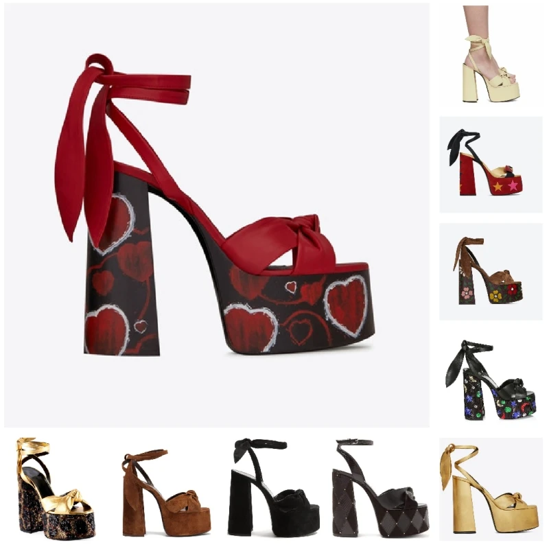 

Women Platform Sandals 12 Colors Luxury Wedges High Heels Pumps Peep Toe Ladies Bridal Wedding Shoes Sandale