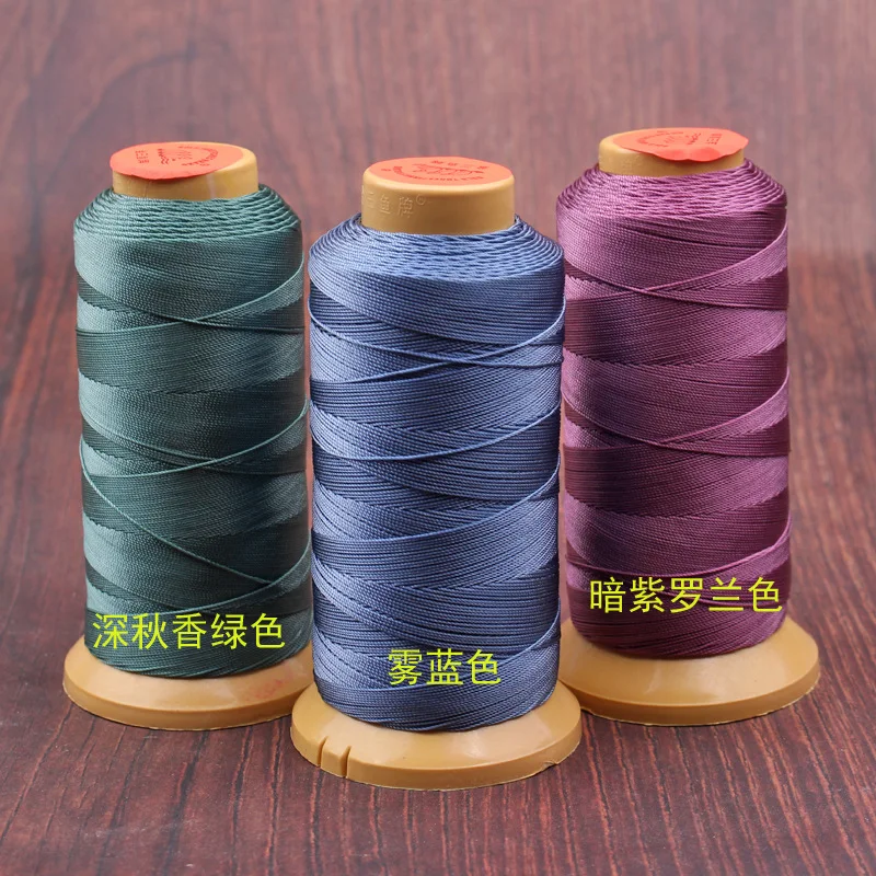 Round Waxed Thread Polyester Cord Coated Strings Rope 0.2-1.0mm Braided Bracelet DIY Accessories Leather Craft Sewing Freeship