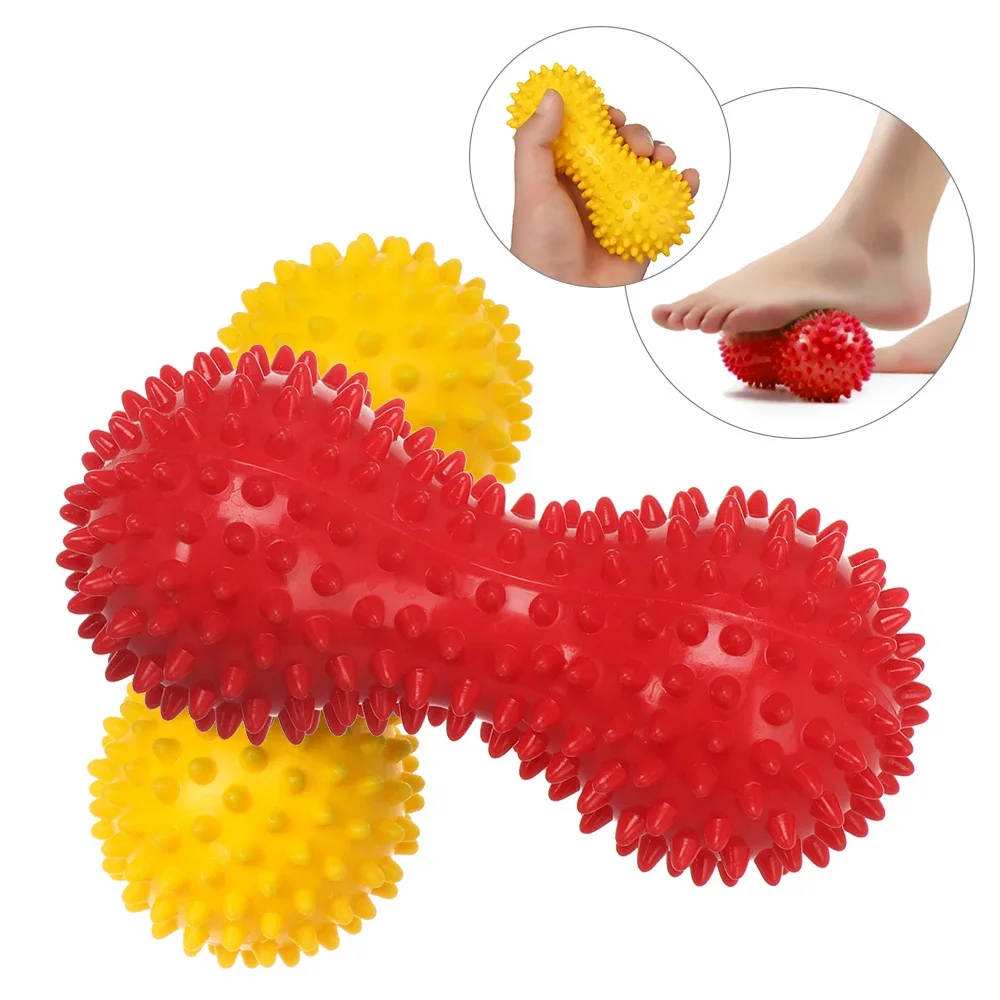 Peanut Massage Ball Roller Spike Lacrosse Tennis Trigger Point Foot Massage Ball