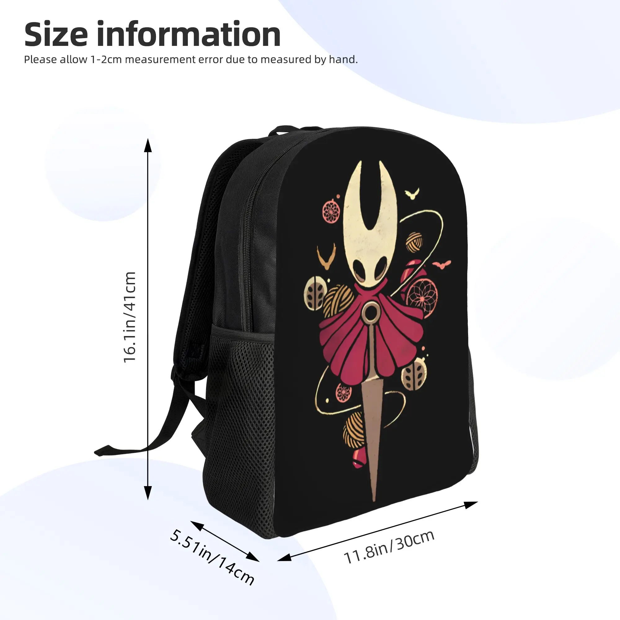 Hollow Knight Silksong 캐주얼 배낭 야외 고등학교 하이킹 여행 남성용 여성용 Hallownest Daypack 대학 숄더백