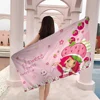 Strawberry Shortcake Microfiber Blanket Quick Drying Beach Towels Oversized Printing Super Absorbent Pool Towel Blanket 1