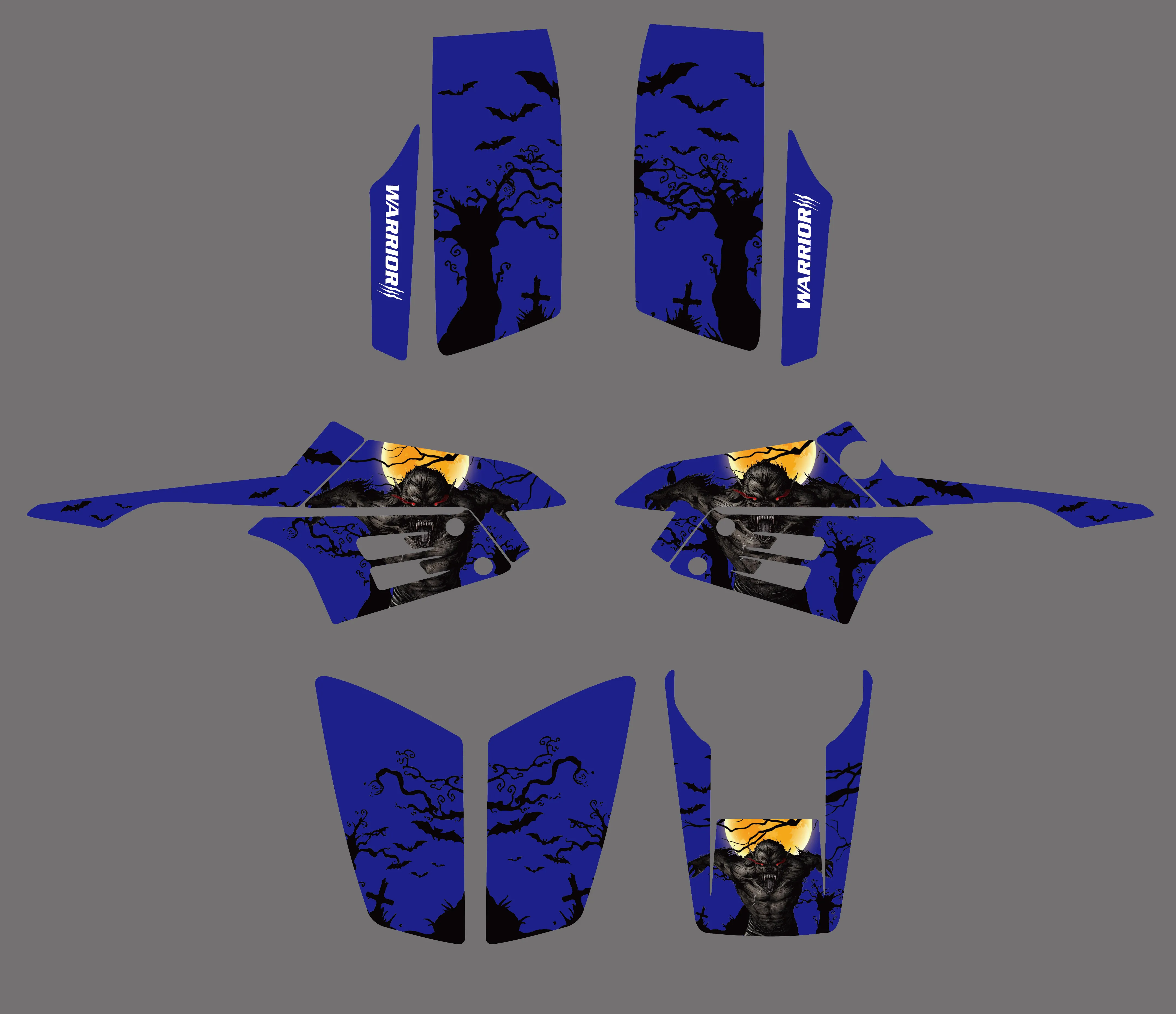 Per Yamaha Warrior 350 Atv Tutti Gli Anni Sfondo Decalcomania Adesivo Kit Grafico Autocollante Pegatina Personalità Decorazione