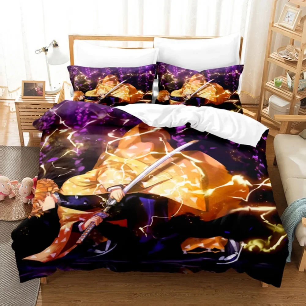Twin Single Queen King Full Size Duvet Cover Hot Kamado Nezuko Bedding Sets Anime Demon Slayer Bedspread for Teens Girls Fashion 6