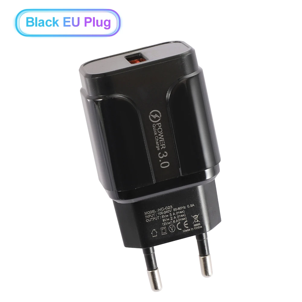 Ultra-Fast USB Charger with Quick Charge 3.0 and EU/US Plug Compatibility