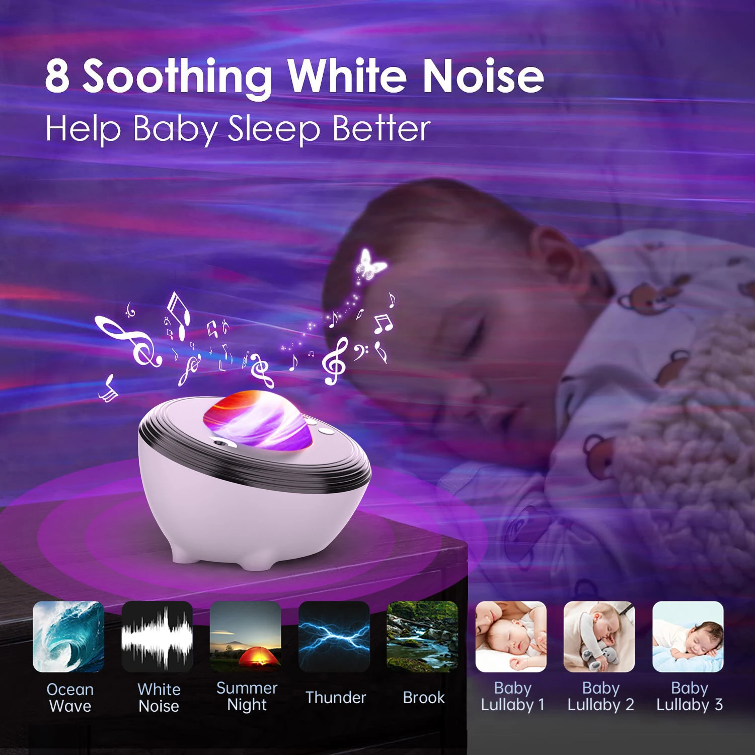 Sleep Aid White Noise Ocean Waves Baby Zello Original White Noise