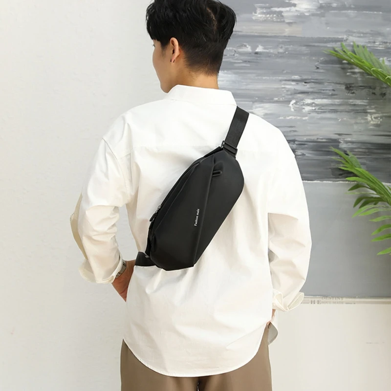 Fashion Men Outdoor Sports Chest Waist Pack Casual Nylon Shoulder Crossbody Street Bag Phone