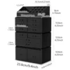 READAEER Makeup Cosmetic Organizer Storage Drawers Display Boxes Case with 12 Drawers (Black) 3