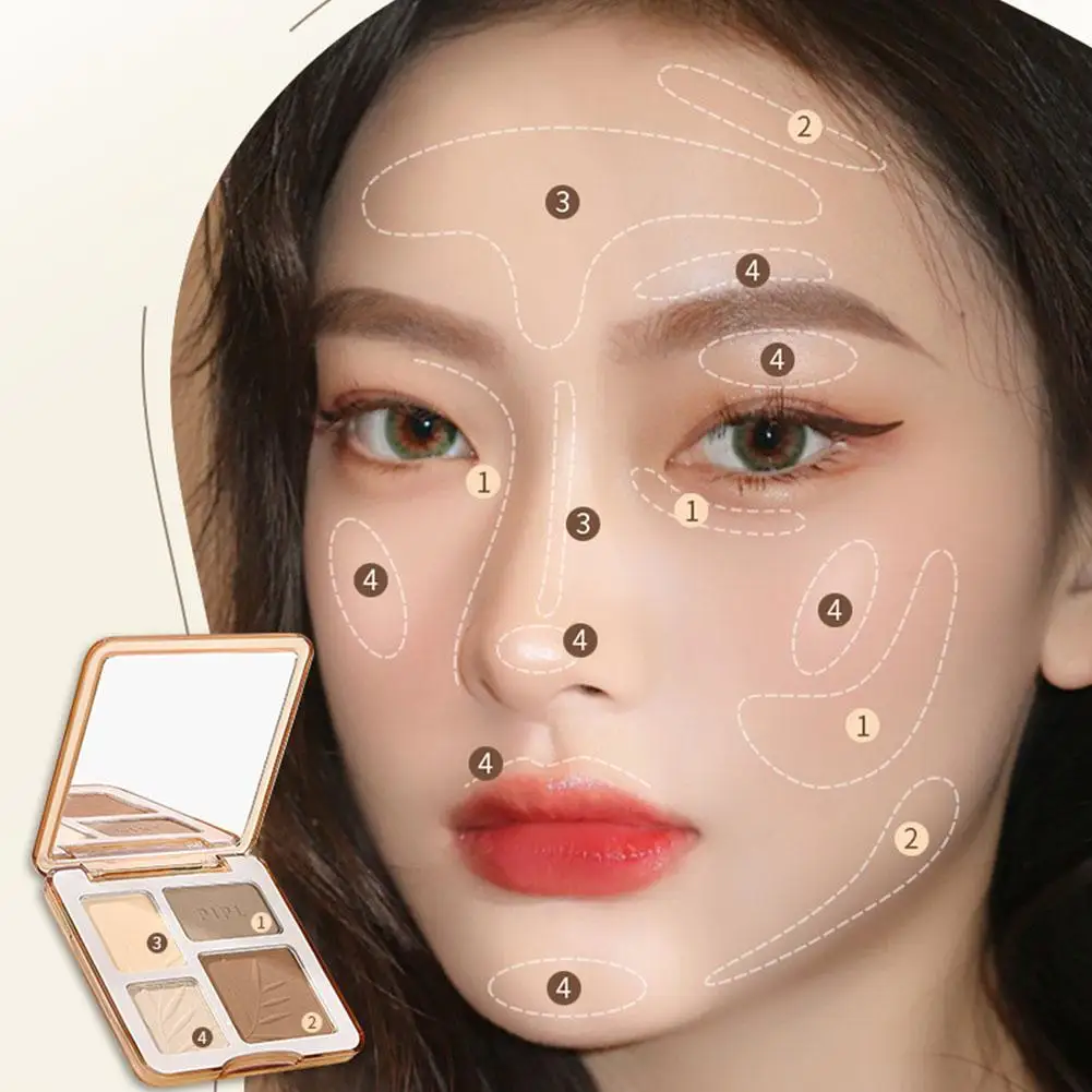 

Judydoll Facial Highlighter Makeup Palette Face Matte 3D Glow Contour Nose Shimmer Brighten Cosmetics Lasting Powder Shadow Y2V3