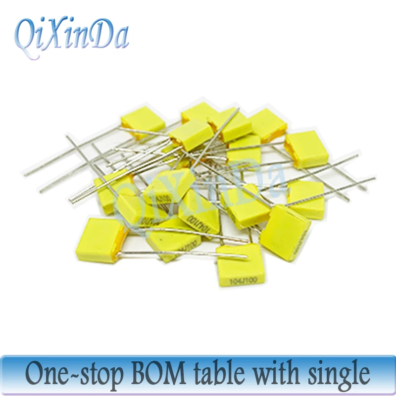 

100PCS 100V Polypropylene Safety Plastic Film Correction Capacitor 1NF 2.2NF 4.7NF 10NF 22NF 47NF 100NF 470NF 102 103 104 474