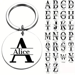 Custom Name Laser Engraved Keychain - Perfect for Graduations, Family, and Couples Gifts (O)