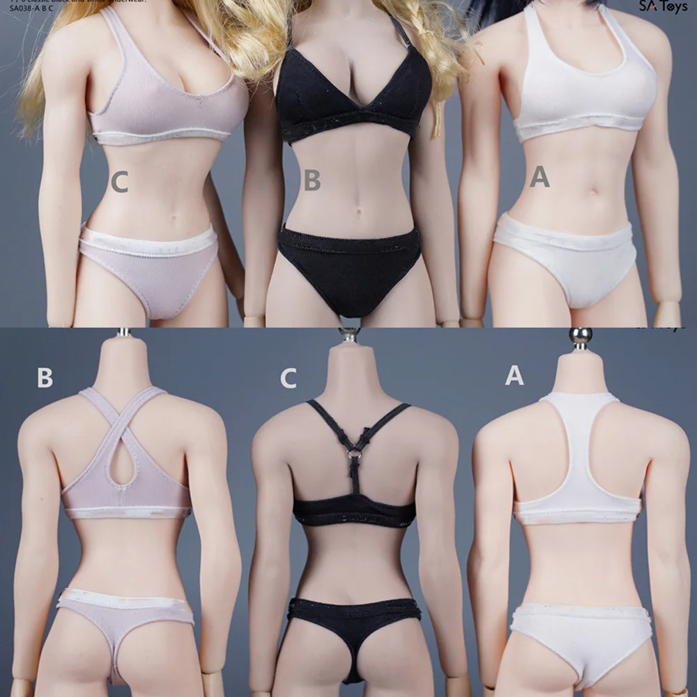

1/6 Scale SA038 Classic Underwear Sport Yoga Vest Underpants Set Clothes Model Fit 12'' Female Soldier Action Figure Body Dolls