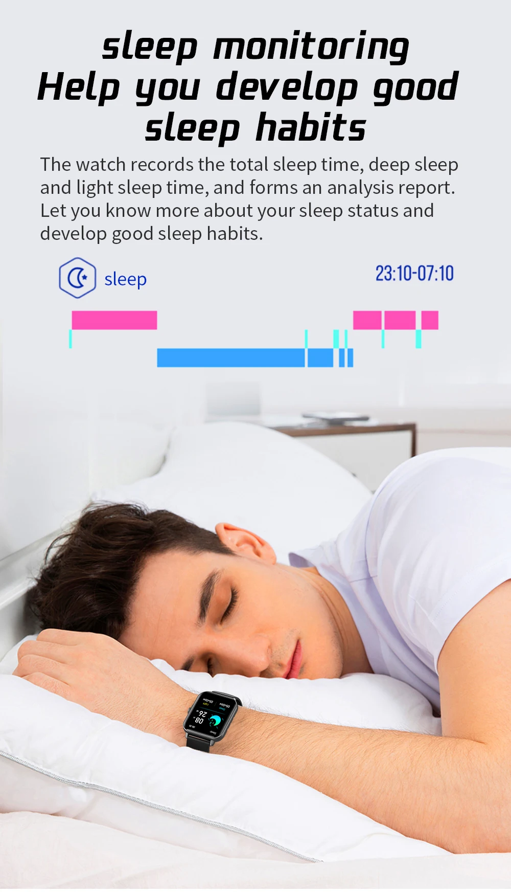 2022 New Smart Watch Men Women Sports Fitness Tracker Heart Rate Sleep Monitoring Smart Clock Smart Watch for Android iOS Phones