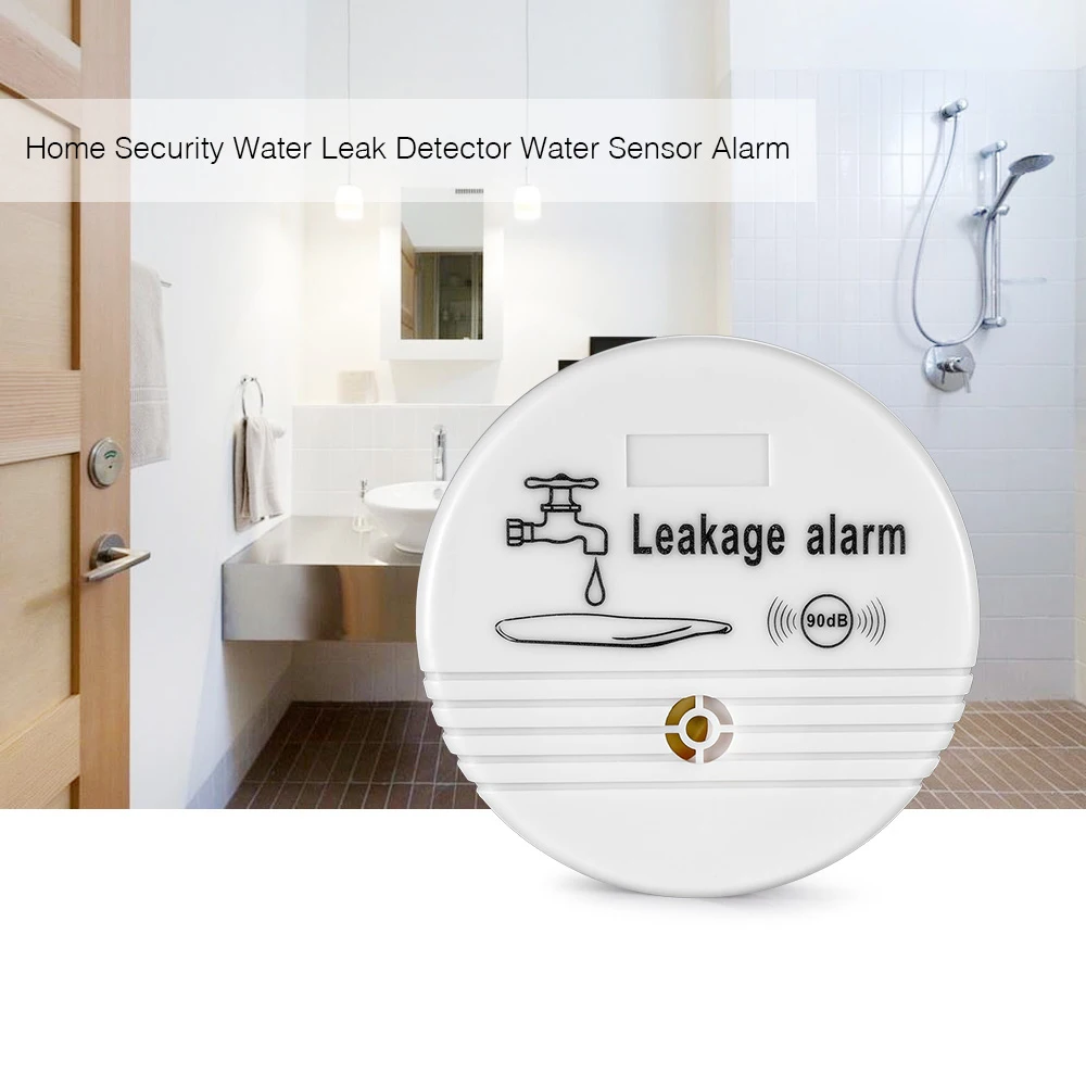 Water Leak Detector Alarm 90dB Voice Alert Wireless Water Leakage Sensor for Home Kitchen Toilet Floor Detector