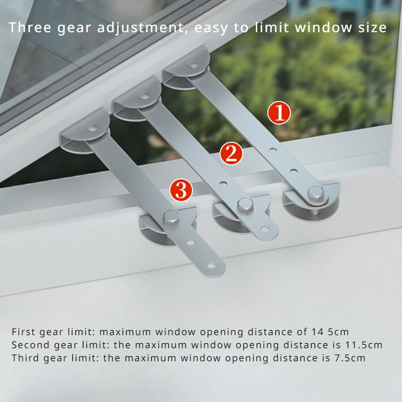 Stainless Steel Wind Support Bridge Cutoff Aluminum Window Limiter Plastic Steel Door and Window Opening and Fixing Device