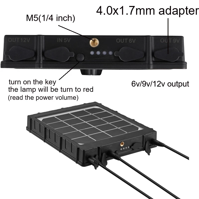 GPS 4G Hunting Camera Solar Panel Charger 3W BL480L-P Photo-traps Solar Panel 8000mAh Aluminum Battery Polymer for Hunter Camera