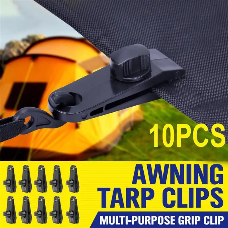 10Pcs Fixed Plastic Clip For Outdoor Tent Z5S1 