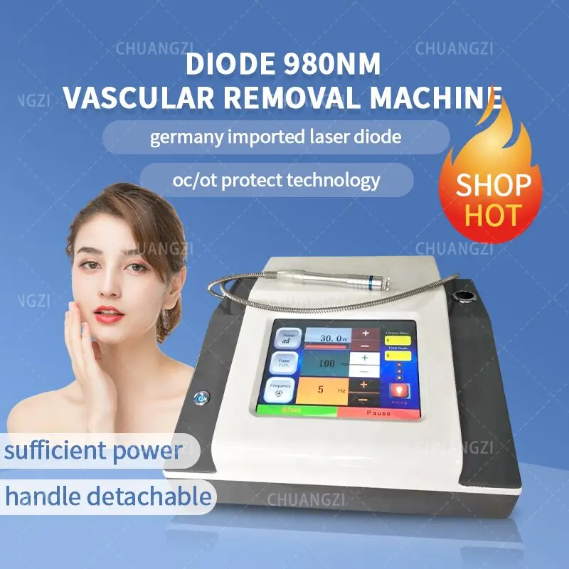 NEW 30W 4 in 1 980nm Diode Vascular Removal Machine Removel Spider Veins Removal Nail Fungus 980 Blood Vessels Cool Hamer