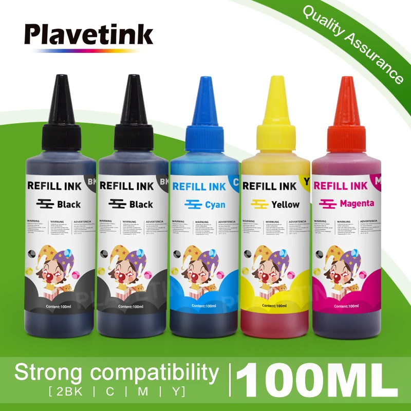 Plastetink Flacone Da 100Ml Ricarica Inchiostro Universale Per Stampante Epson Per Hp 305 302 301 Xl Per Canon Pg 540 545 546 Cartuccia E Kit