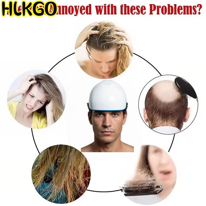 Laser Treatment Anti Hair Loss Helmet for Men, Hair Growth Cap for Hair Regrowth and Scalp Care
