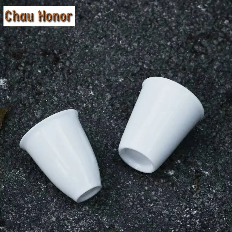 2pc/set China Oracle Bone Oracle Time Ceramic Teacup Creative White Porcelain Smelling Cup Small Tasting Mug Kung Fu Teaset 40ml
