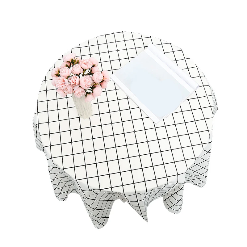 Simple checkered tablecloth, waterproof and oil-resistant tablecloth, home living room coffee table, placemat and tablecloth 6