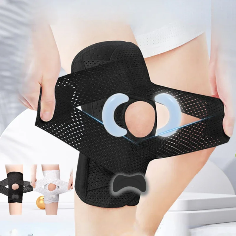 Knee Pad Knee Brace Knee Wraps 1PC Sports Knee pads Pressurized Elastic 3 Layer Silicone Pads for Arthritis Joints Protector Fitness Gear Volleyball run