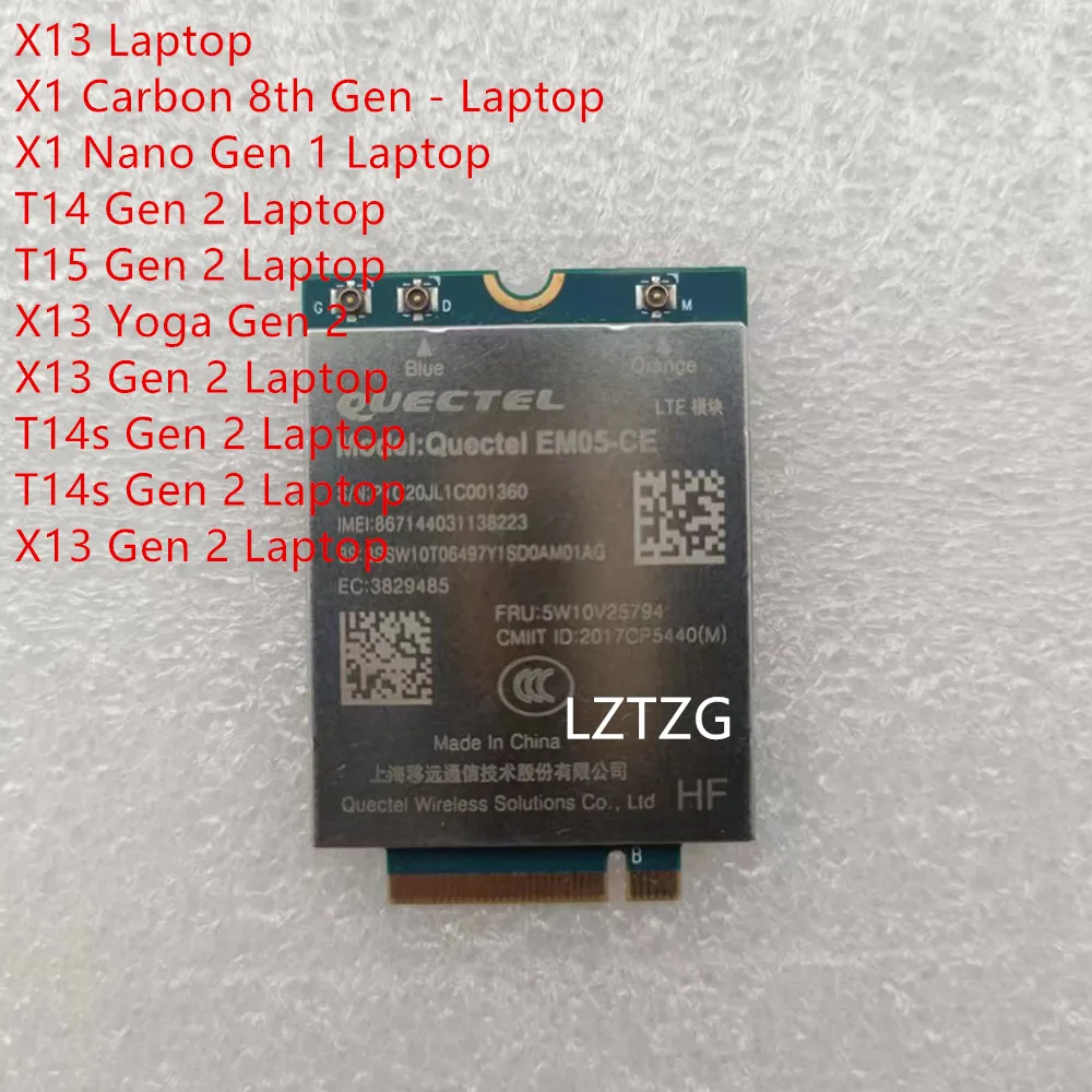 Em05-Ce Modulo Cat4 Per Lenovo Thinkpad X13/X1 Carbon 8Th Gen -/X1 Nano Gen 1/T14 Gen 2/T15 Gen 2/X13 Yoga Gen 2 Muslimate