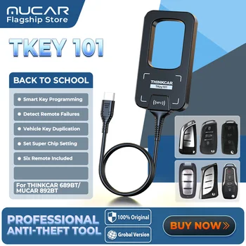 THINKCAR TKEY 101 Programmatore Universale di Chiavi Auto con 6 Telecomandi, Programmazione Sistemi Antifurto Auto per MUCAR 892BT 689BT