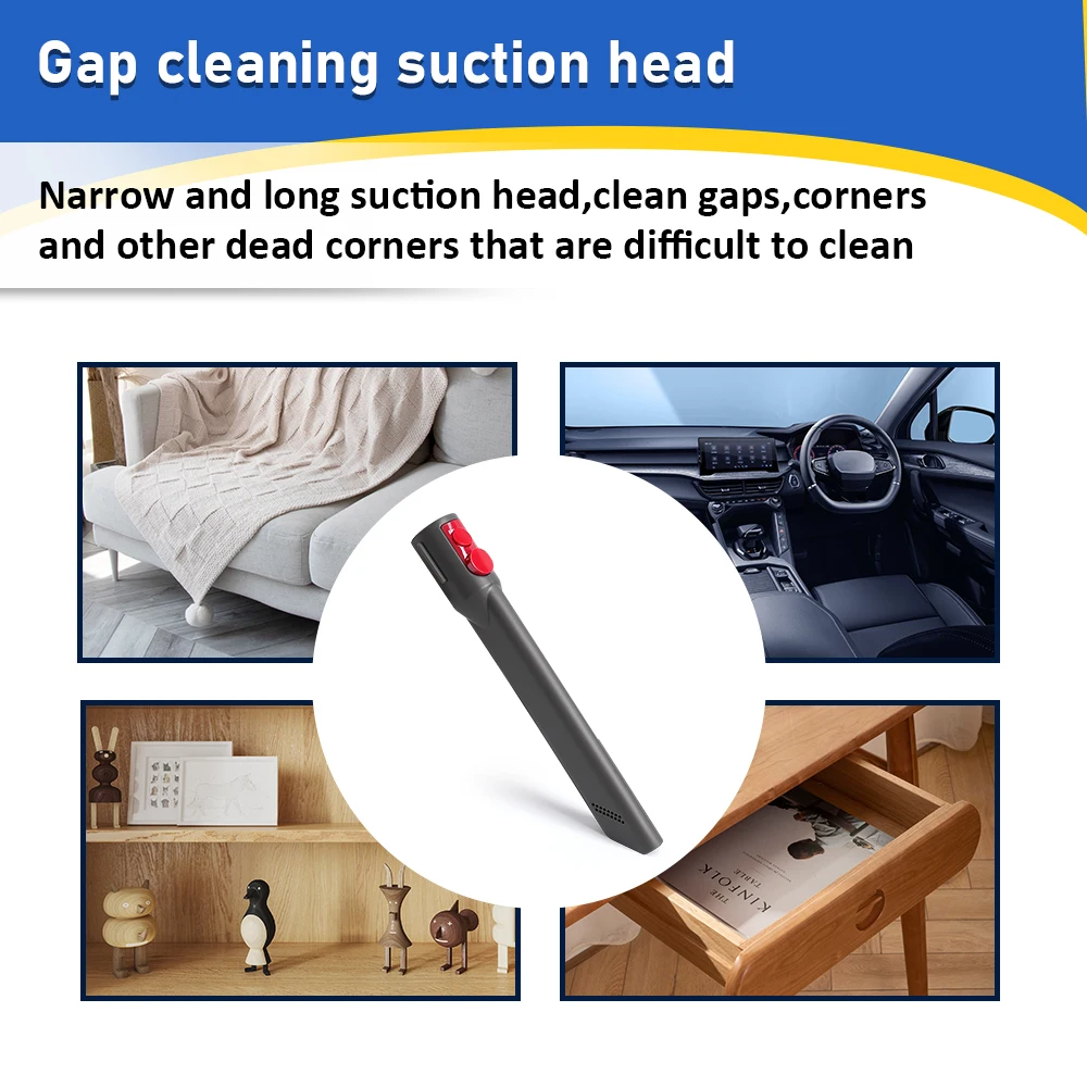 Vacuum Cleaner Flat Suction Nozzle Head For Dyson V7 V8 V10 V11 V12 V15 G5 Mattress Brush Head Round Brush Soft Brush Parts