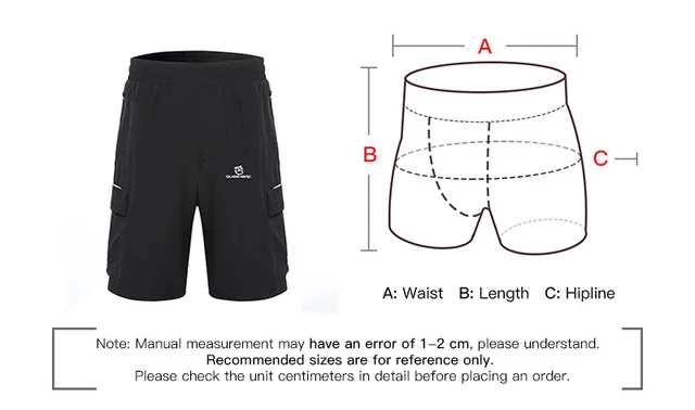 QUESHARK Reflective Men Cycling Shorts Mountain Biker Downhill