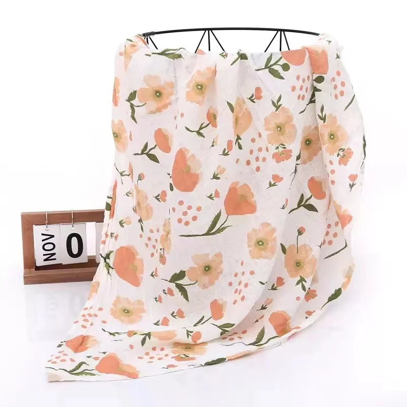 Multi-Function Soft Breathable Bamboo Cotton Muslin Swaddle Blanket